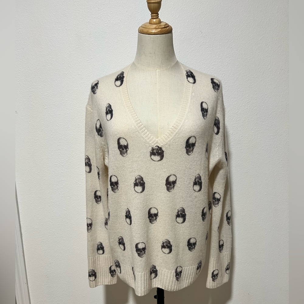 Skull Cashmere Jolie Chalk Sweater
